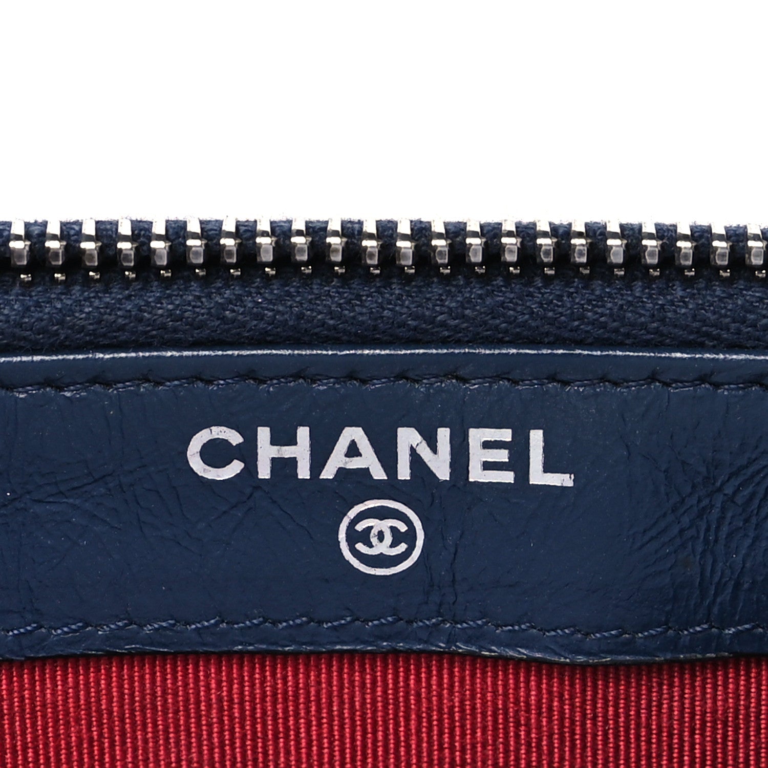 Chanel Aged Calfskin Quilted Small Gabrielle Clutch With Chain Navy Black