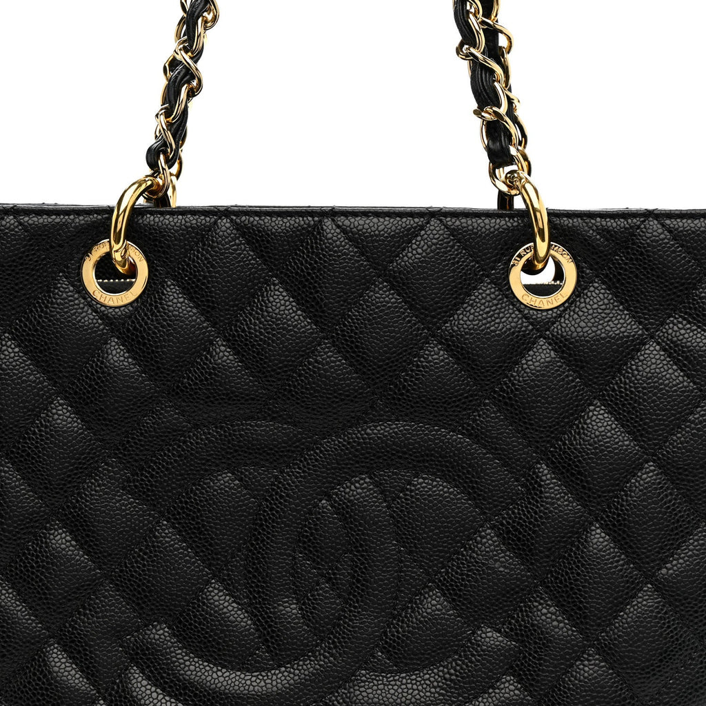 Chanel Caviar Quilted Grand Shopping Tote GST Black