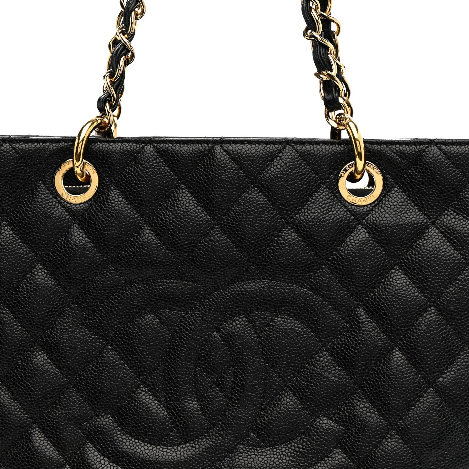Chanel Caviar Quilted Grand Shopping Tote GST Black