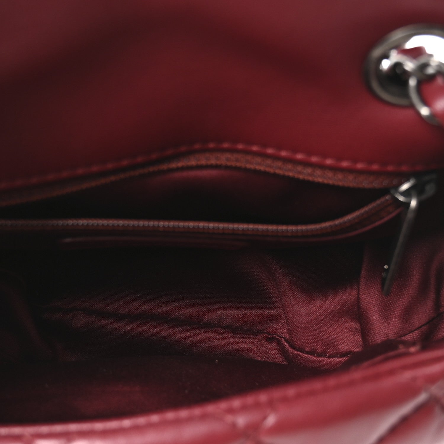 Chanel Lambskin Quilted Mini Round Flap Red