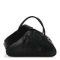 Prada Grace Lux Triangle Top Handle Shoulder Bag Black