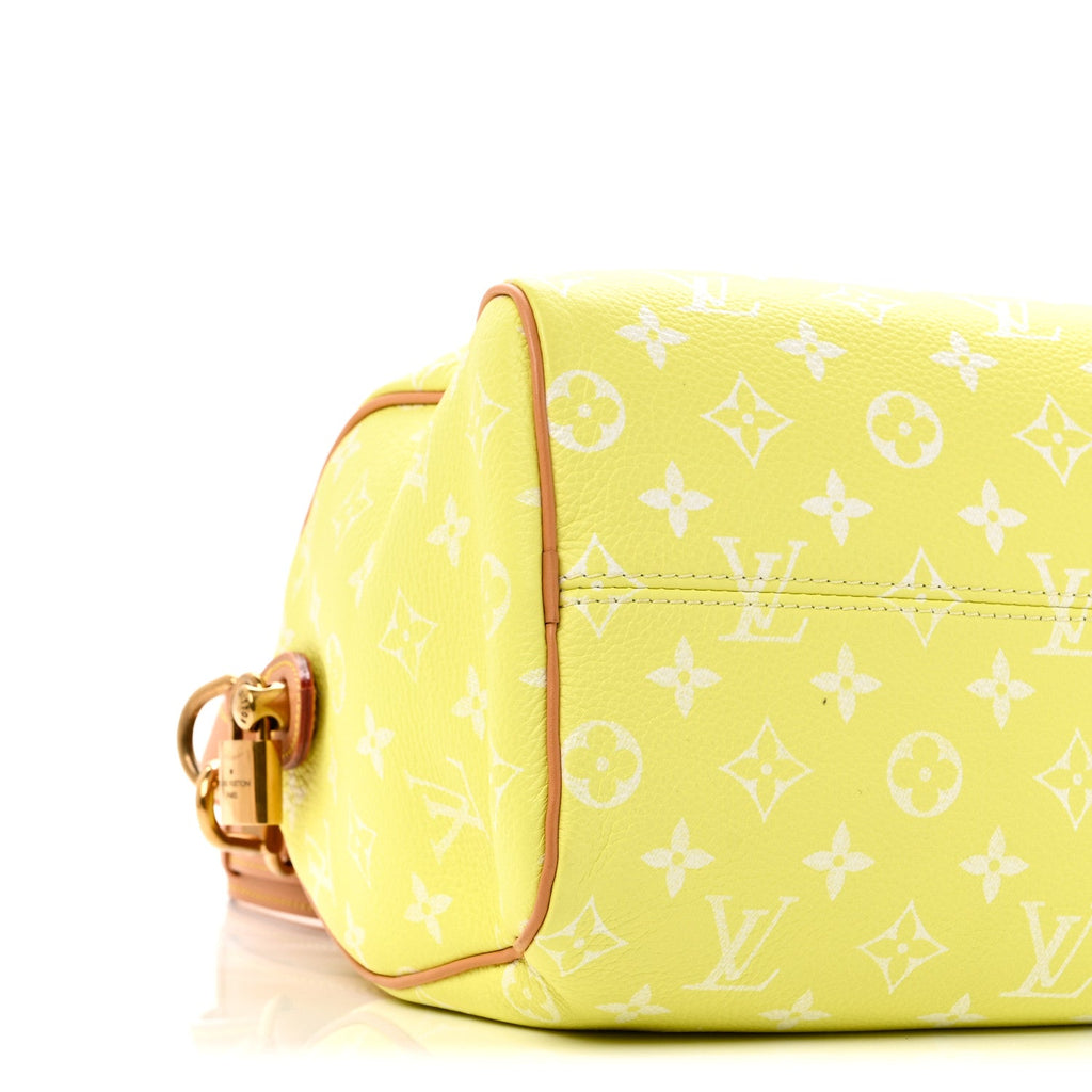 Louis Vuitton Calfskin Monogram Speedy P9 Bandouliere 25 Lemonade Yellow