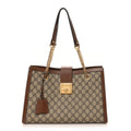 Gucci GG Supreme Monogram Medium Padlock Tote Beige Cuir