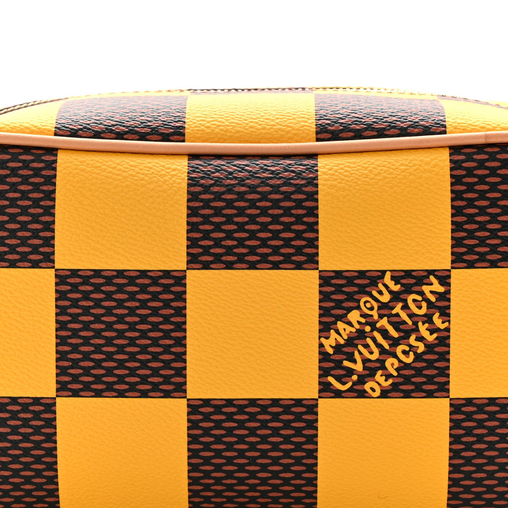 Louis Vuitton Damier Pop Dopp Kit Toilet Pouch Jaune Mat