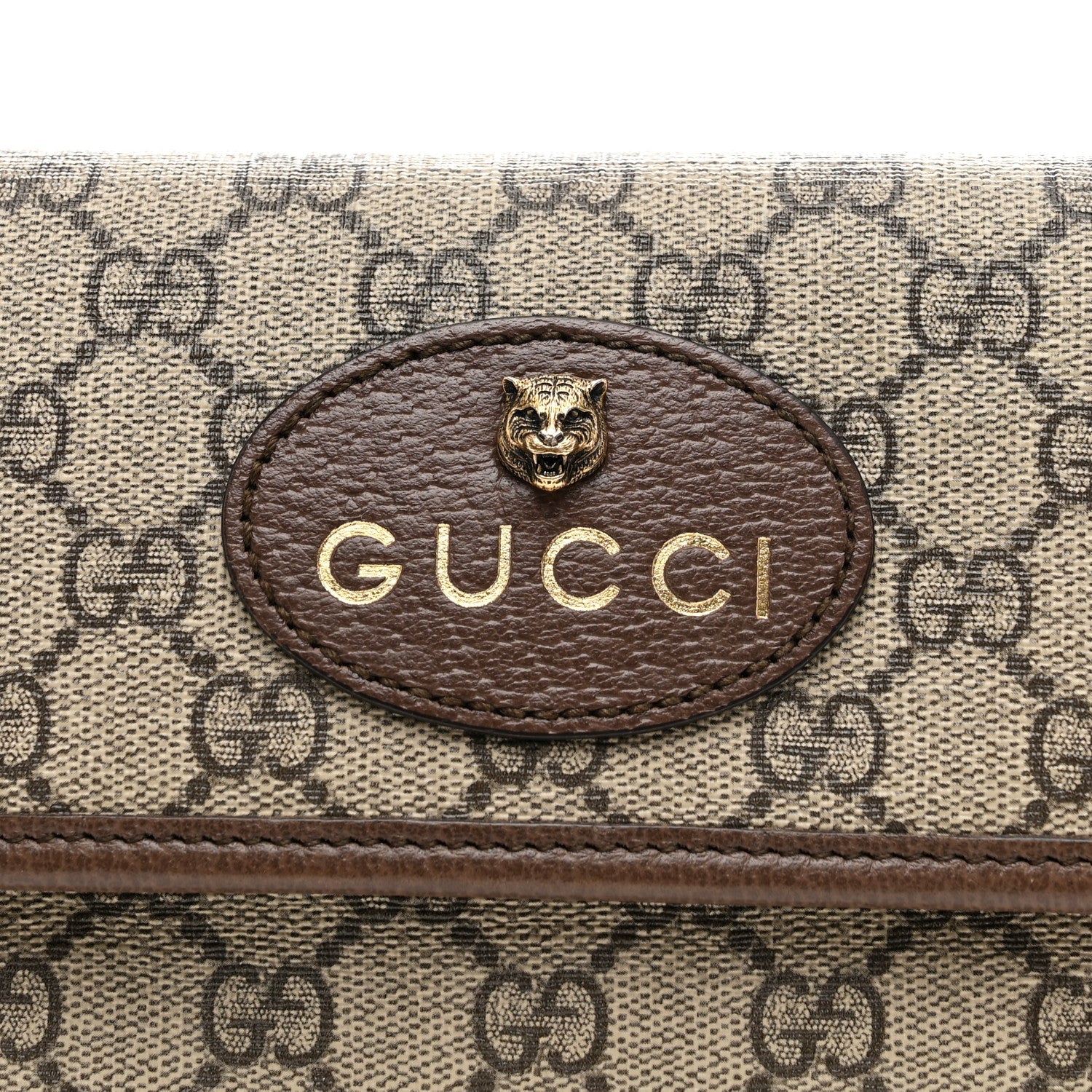 Gucci GG Supreme Monogram Neo Vintage Web Belt Bag Brown