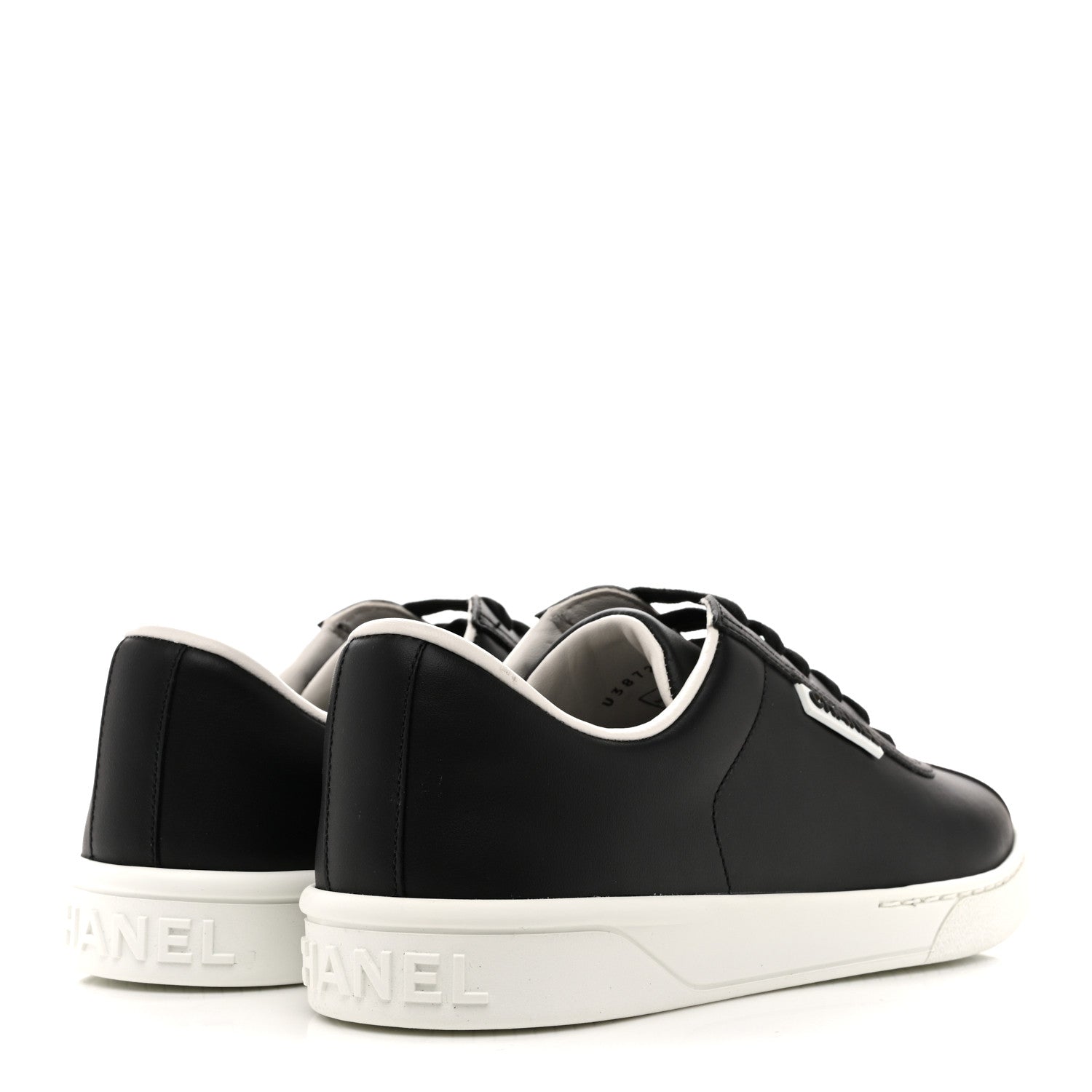 Calfskin CC Womens Sneakers 37.5 Black