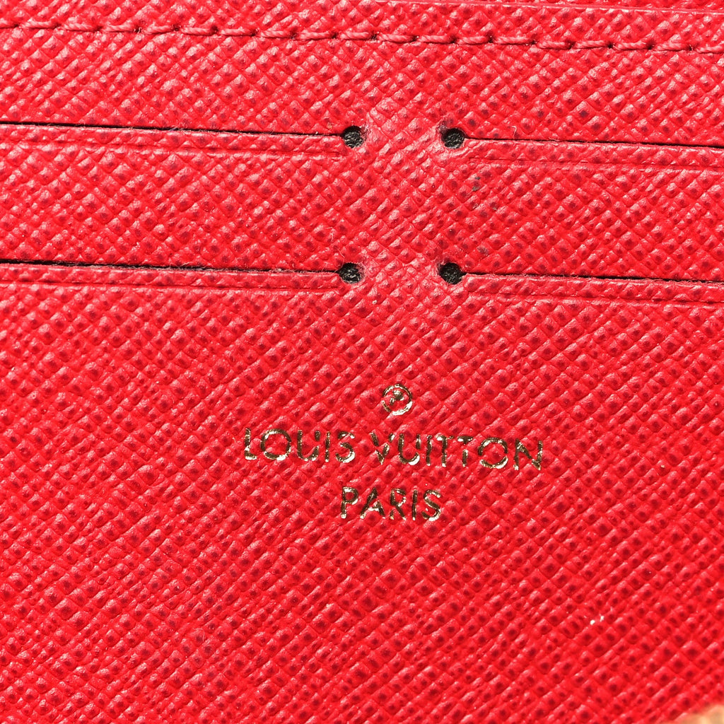 Louis Vuitton Damier Ebene Clemence Wallet Cherry