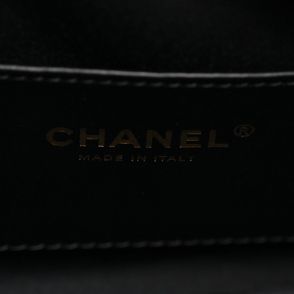 Chanel Washed Denim Quilted Mini Chanel 25 Handbag Black