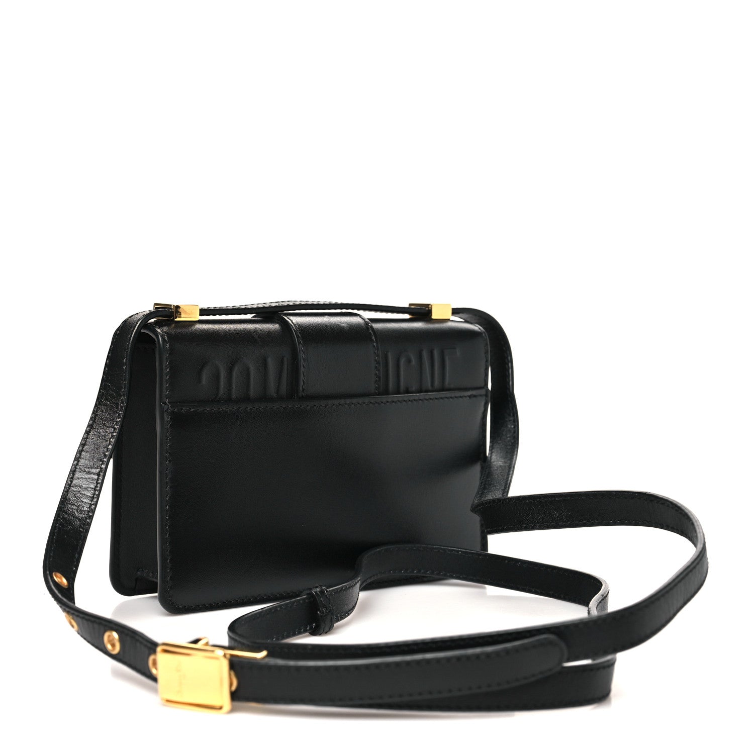 Christian Dior Smooth Calfskin 30 Montaigne Flap Bag Black