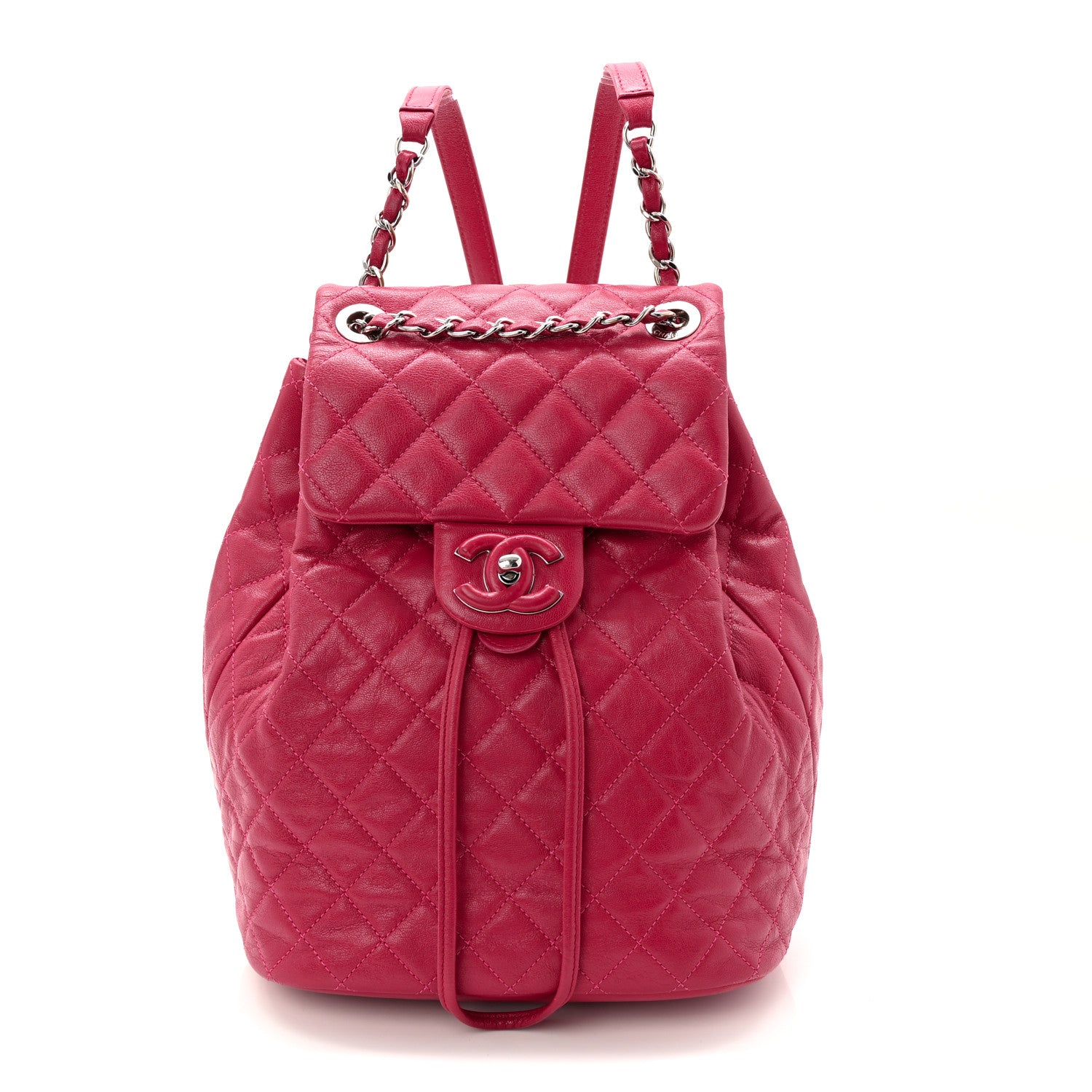 Chanel Calfskin Quilted Small Urban Spirit Backpack Dark Pink