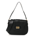 Christian Dior Calfskin D Fence Saddle Bag Black