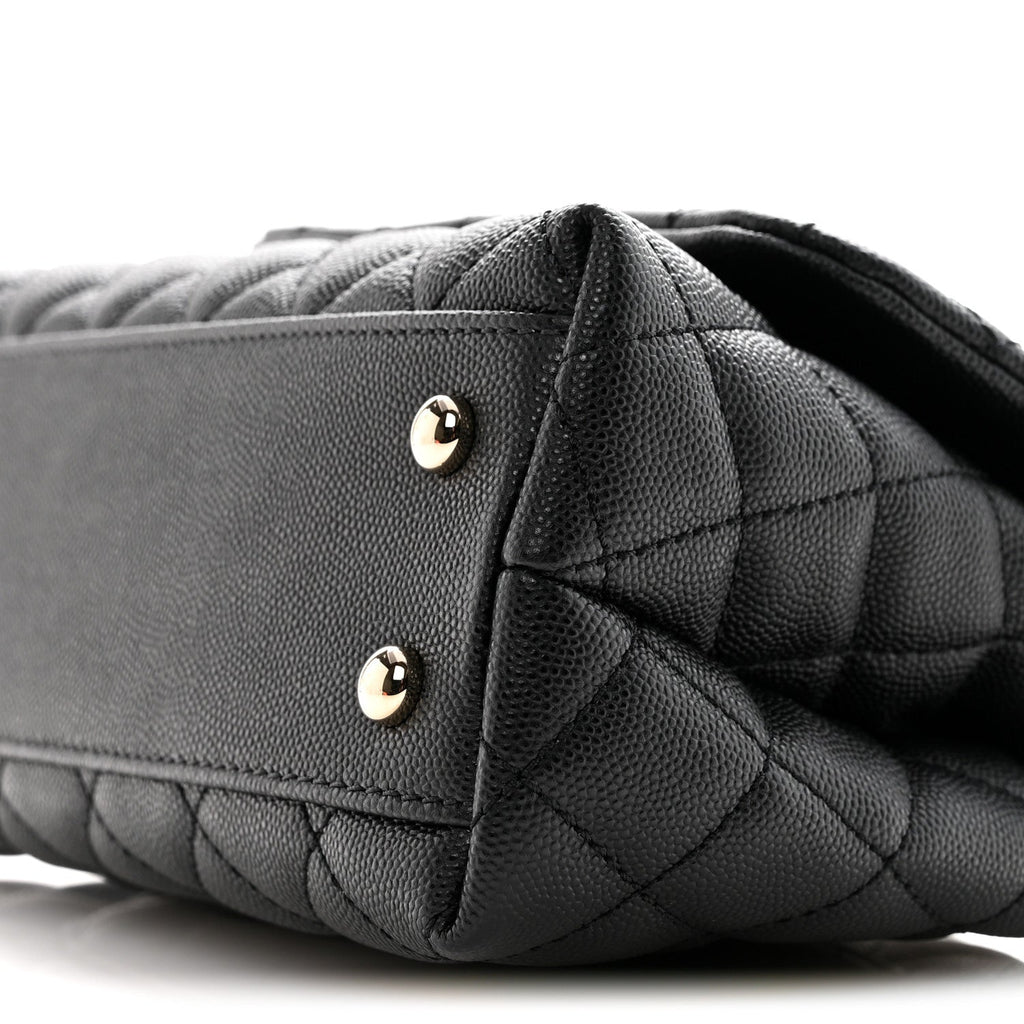 Chanel Caviar Quilted Mini Coco Handle Flap Black