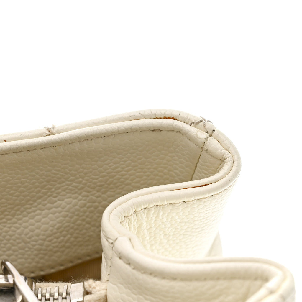 Chanel Caviar Quilted Grand Shopping Tote GST White