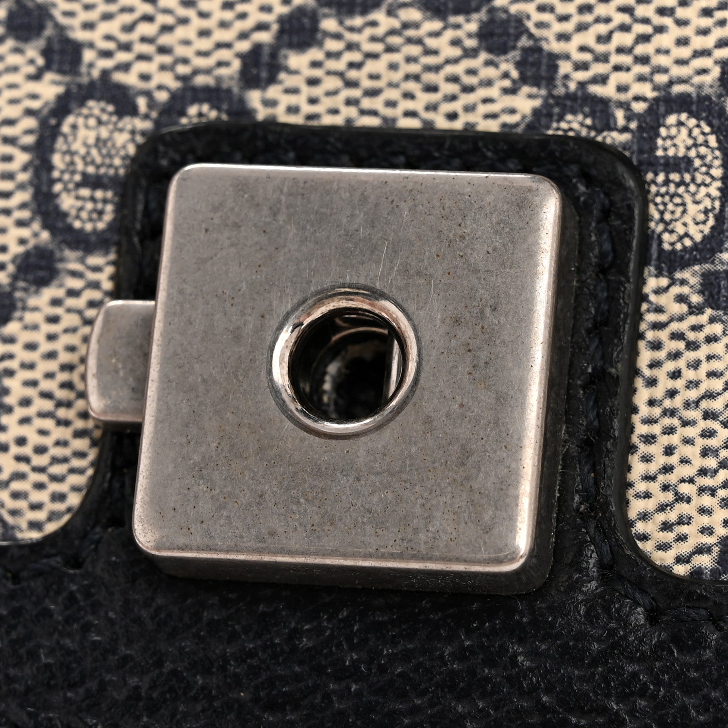 Gucci GG Supreme Monogram Textured Dollar Calfskin Small Rectangular Dionysus Shoulder Bag Beige Blue