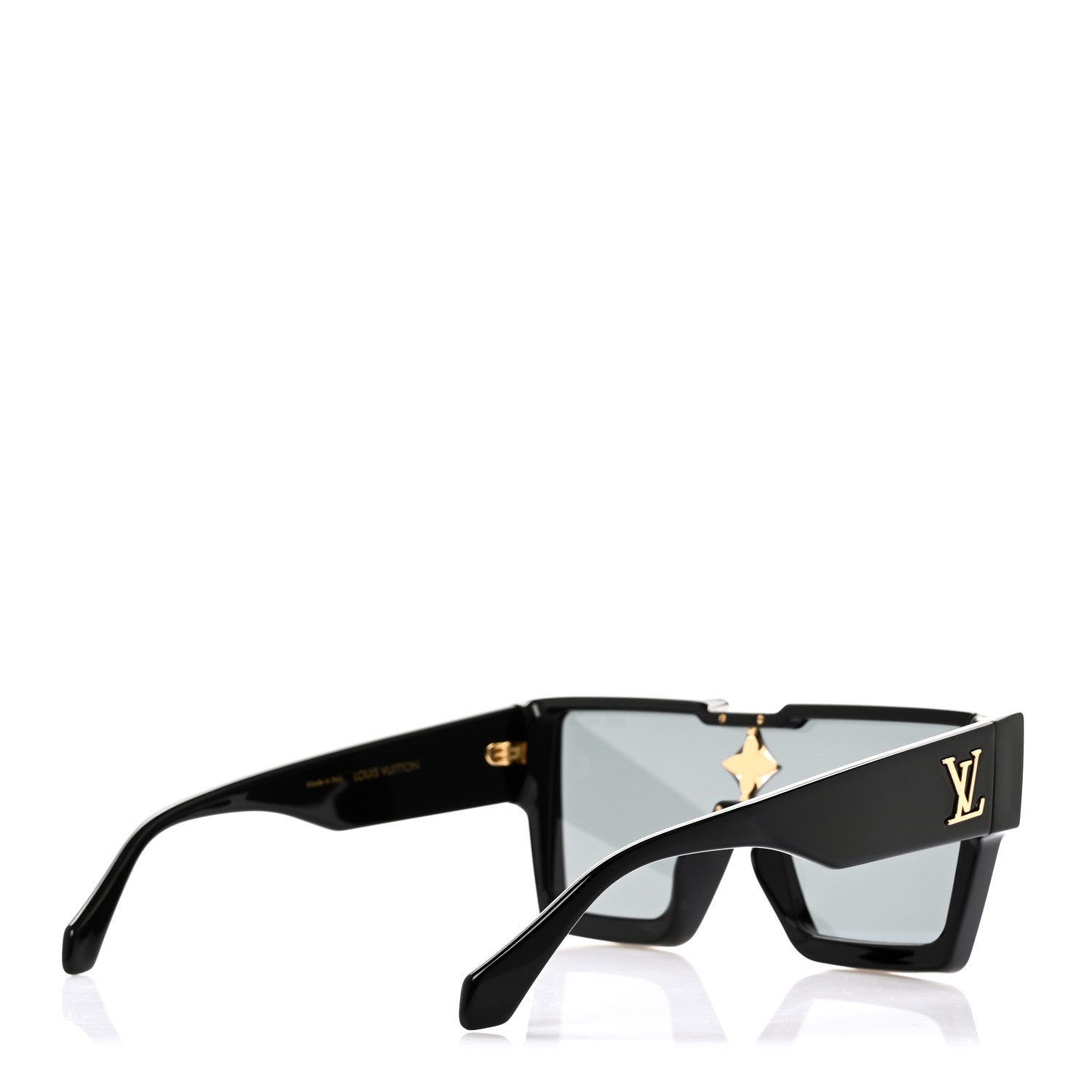 Louis Vuitton Acetate Swarovski Crystal Cyclone Sunglasses Z1578W Black