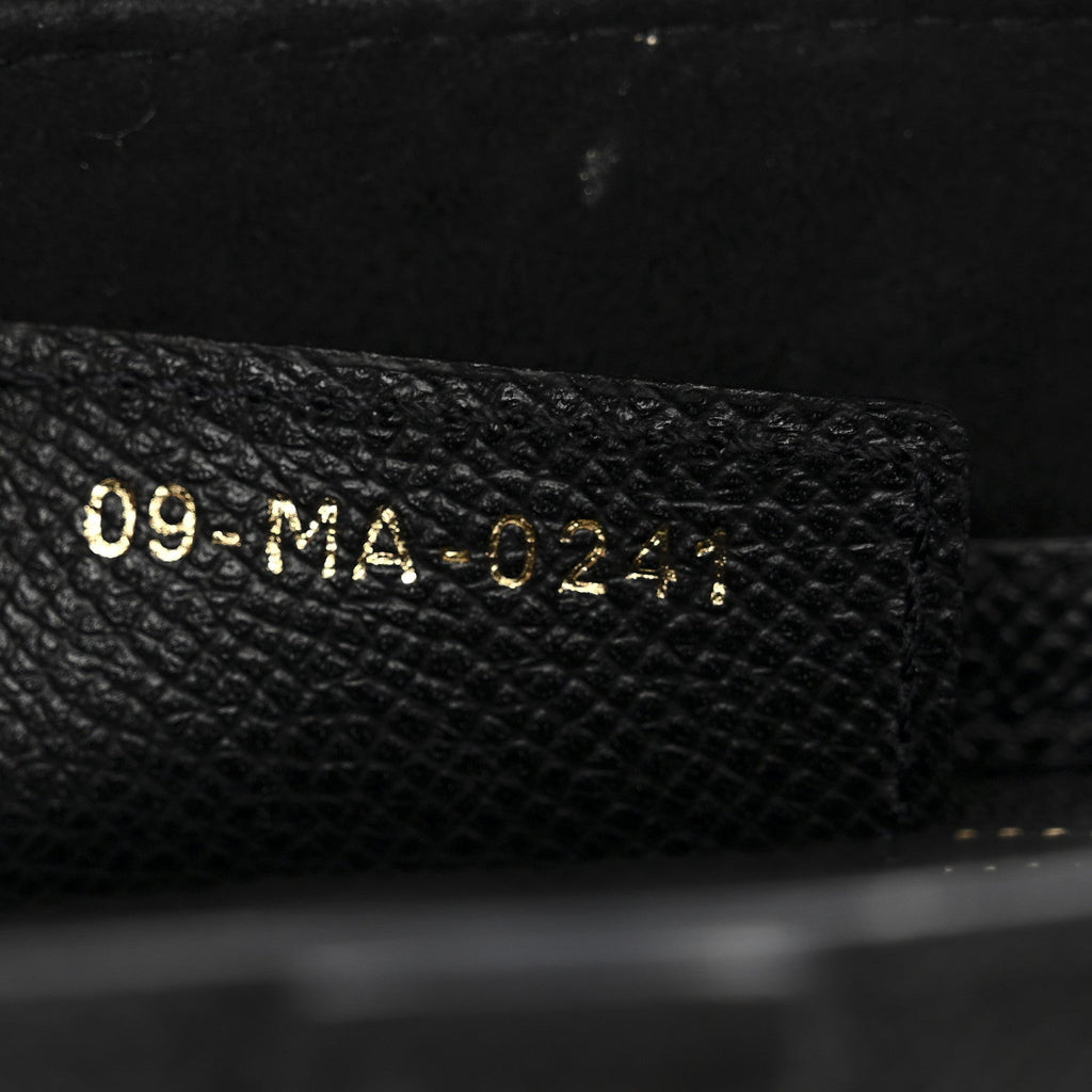 Christian Dior Grained Calfskin Saddle Bag Black
