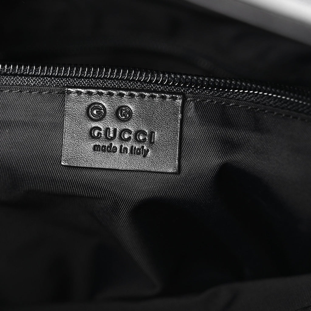 Gucci Techno Canvas Web Single Buckle Backpack Black