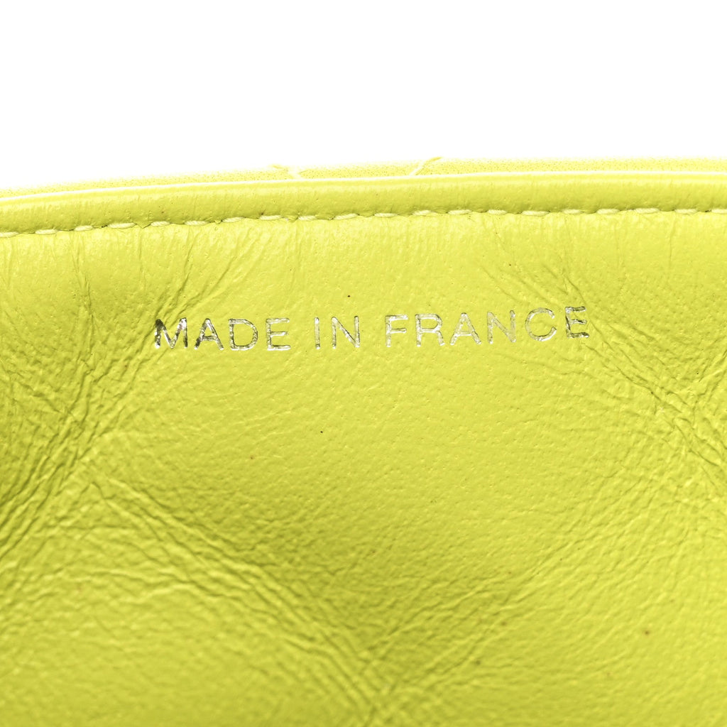 Chanel Lambskin Quilted CC Single Flap Green