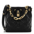 Louis Vuitton Lambskin Embossed Monogram Coussin Bucket Black