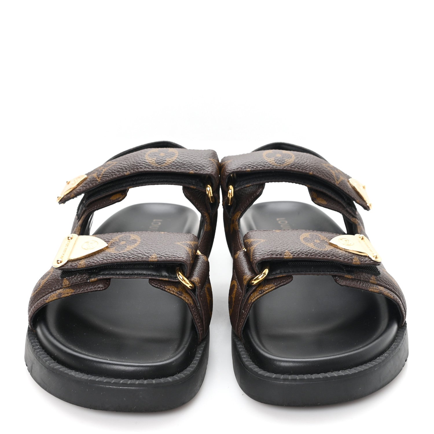 Louis Vuitton Monogram LV Sunset Comfort Flat Sandals 36 Cacao Brown