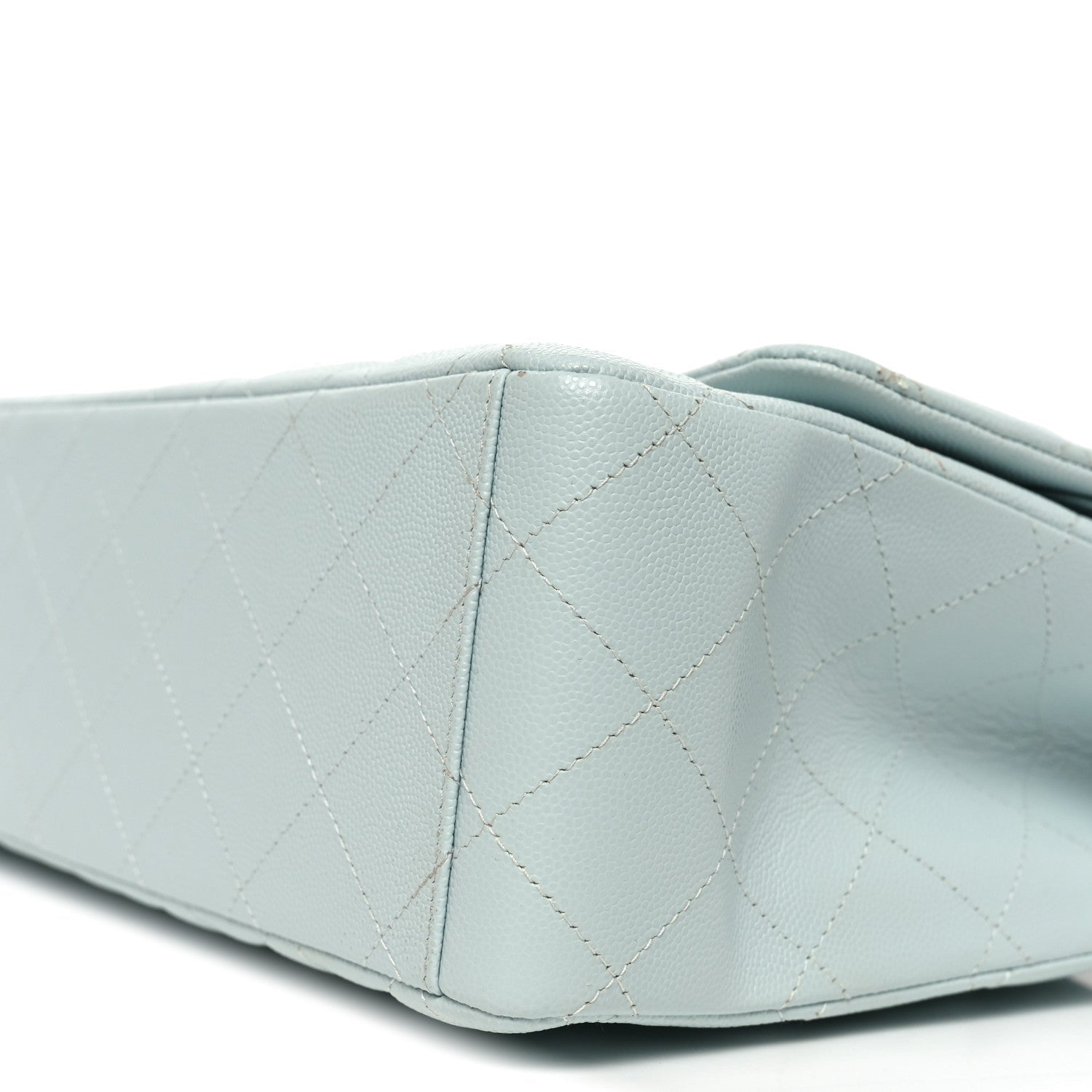 Chanel Caviar Quilted Maxi Double Flap Light Blue