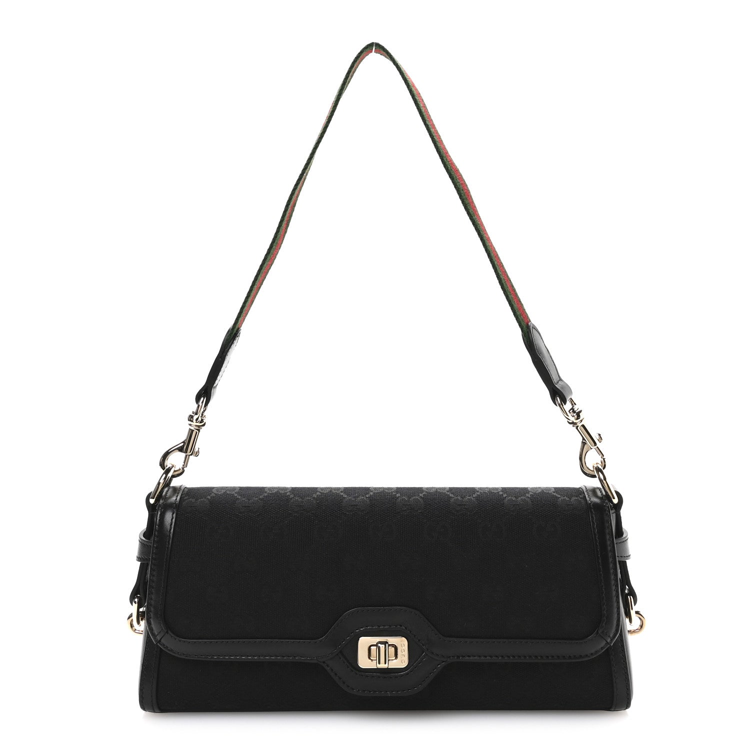 Gucci GG Monogram Small Luce Shoulder Bag Black