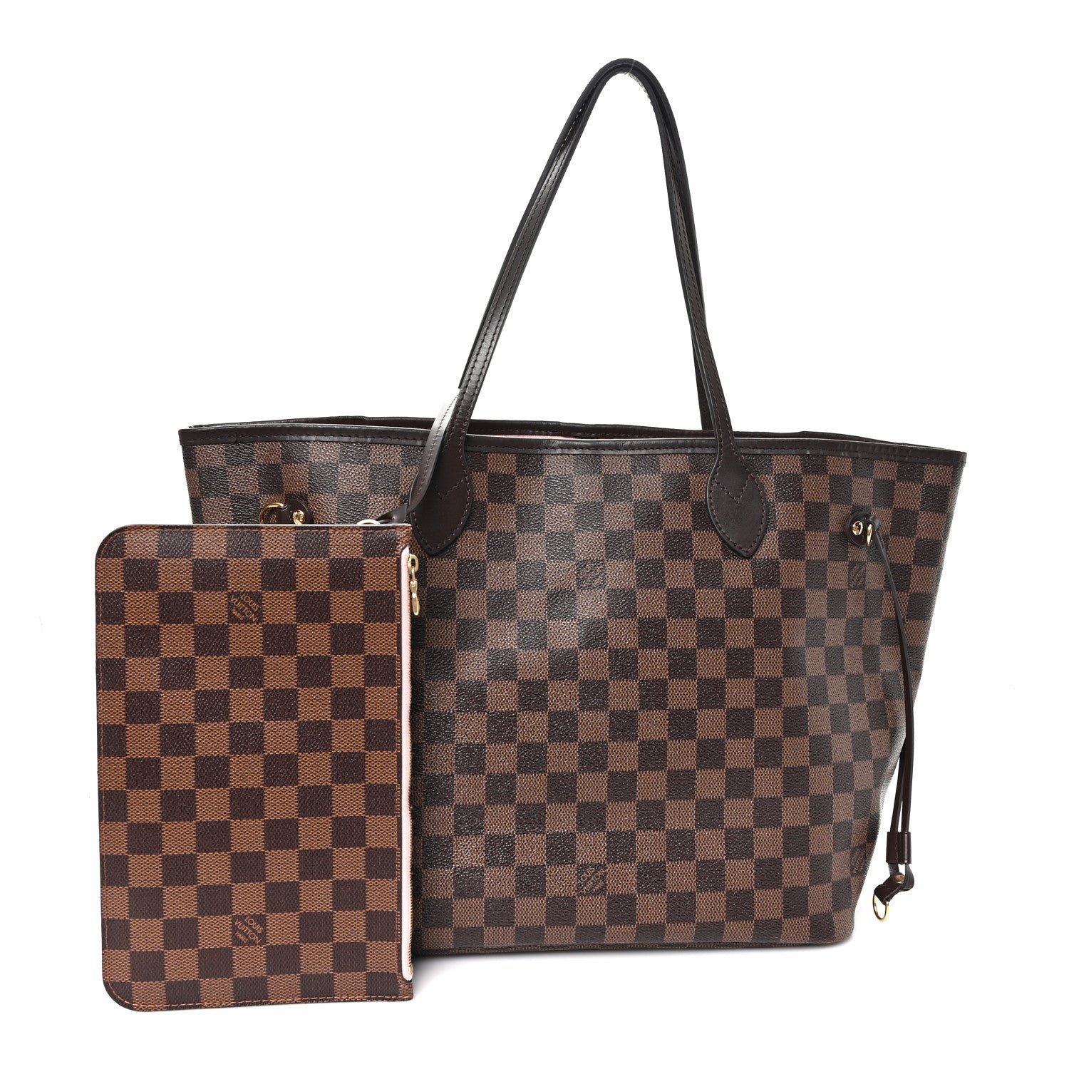 Louis Vuitton Damier Ebene Neo Neverfull MM Rose Ballerine