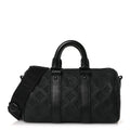 Louis Vuitton Monogram Taurillon Keepall Bandouliere 25 Black