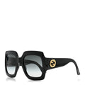 Gucci Acetate Square Frame Sunglasses GG0141S Black