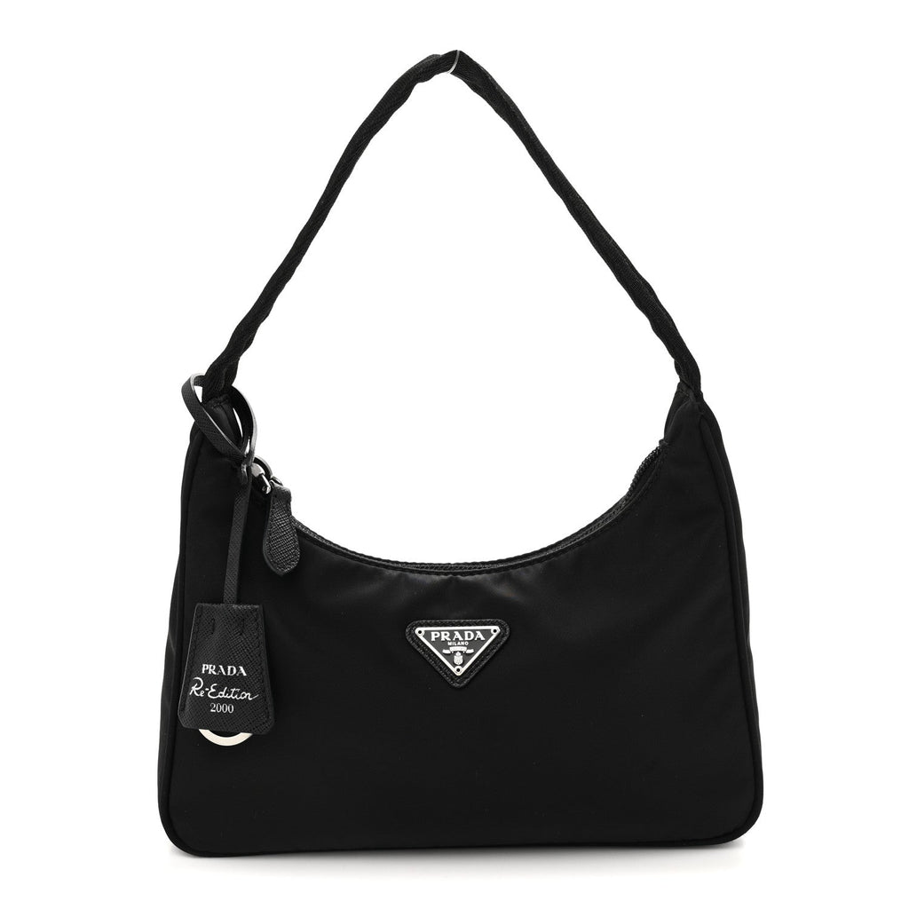 Prada Tessuto Nylon Mini Re-Edition 2000 Bag Black