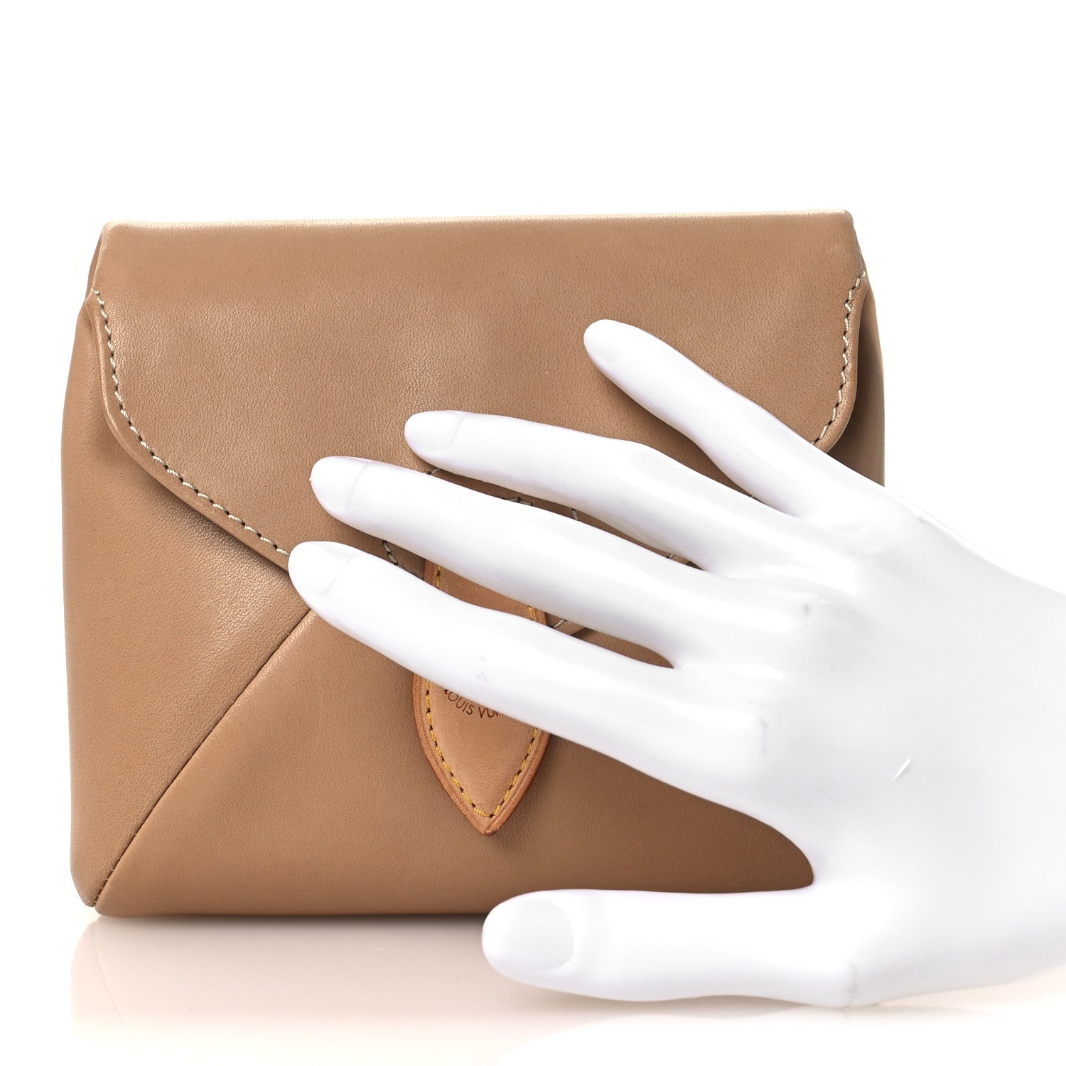 Louis Vuitton Lambskin Pouch Beige
