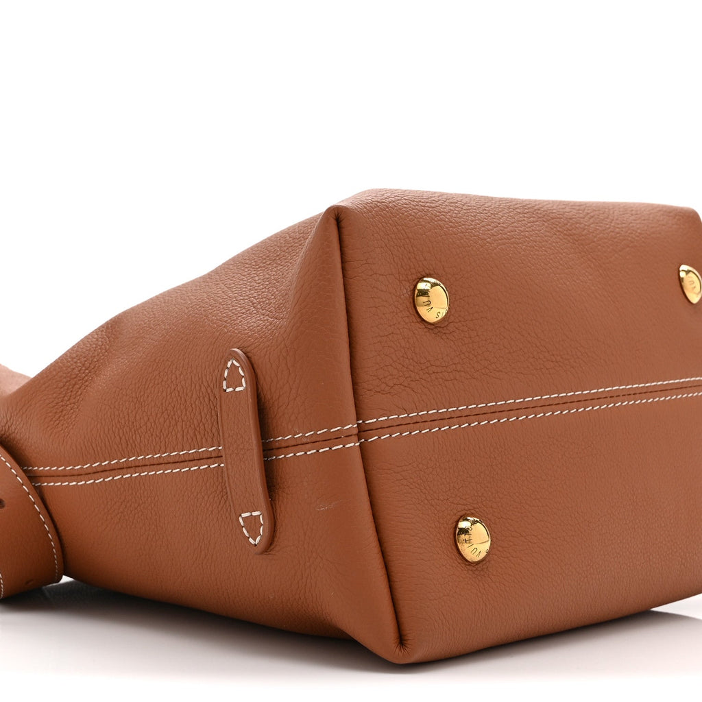 Louis Vuitton Grained Calfskin Low Key Hobo PM Cognac