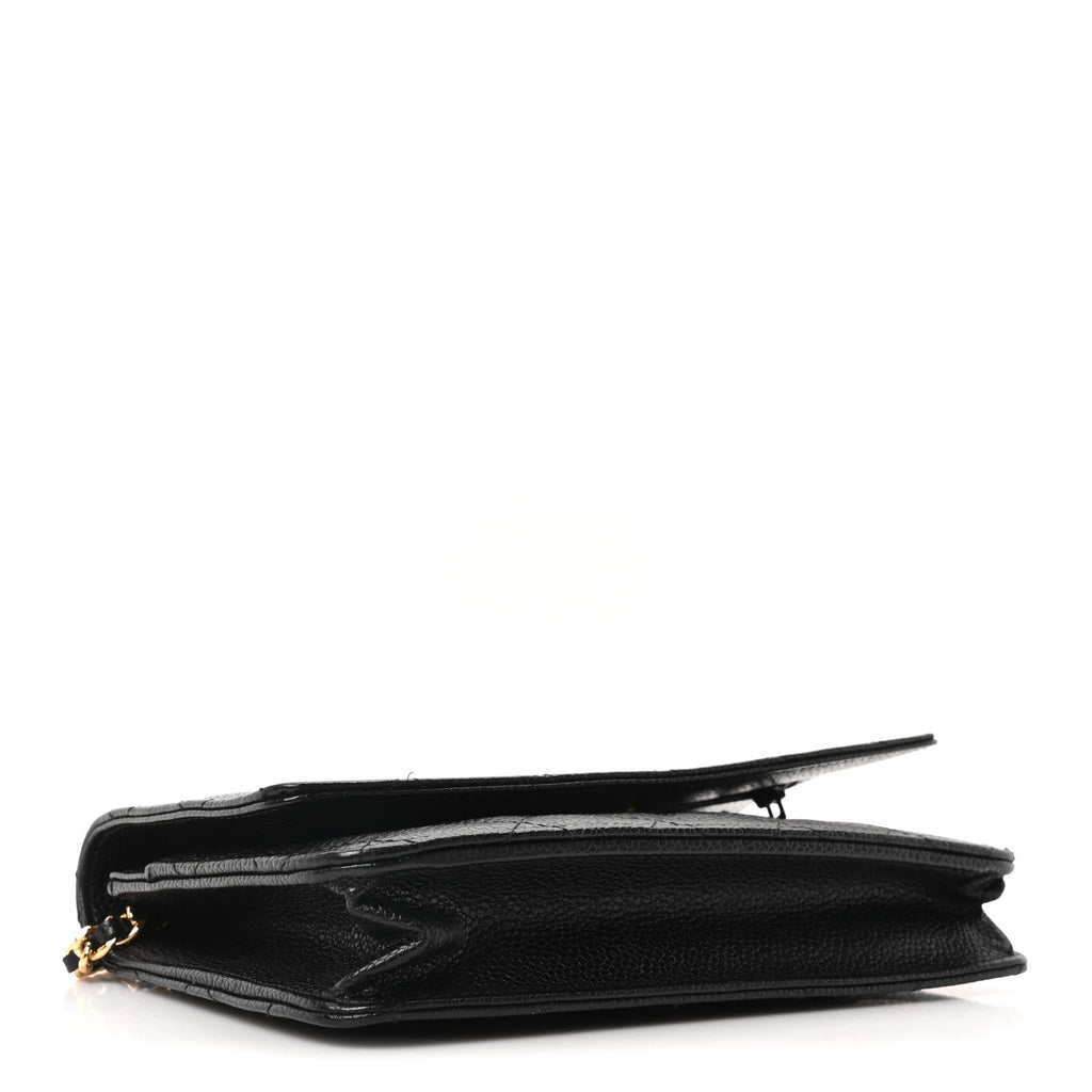 Chanel Caviar Quilted Wallet on Chain WOC Black