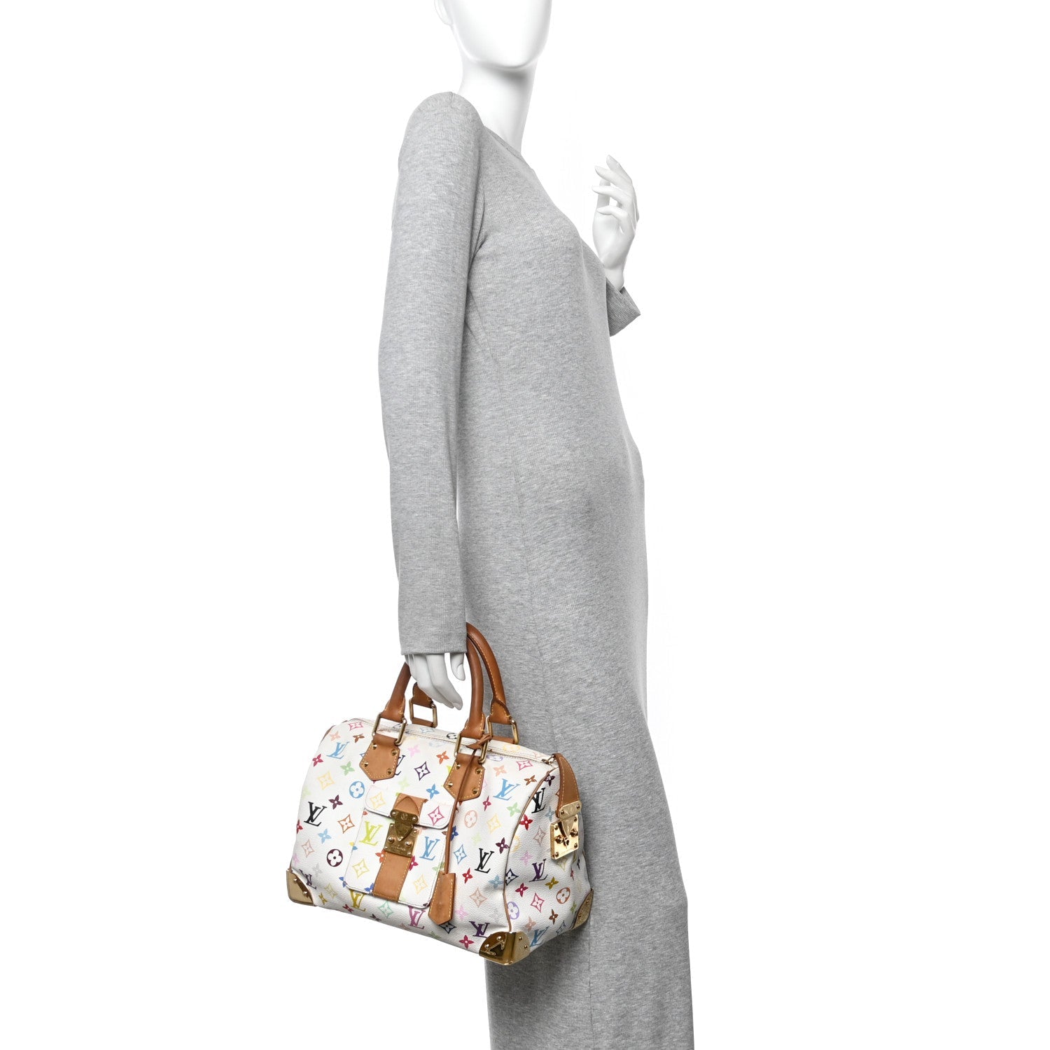 Louis Vuitton Monogram Multicolor Speedy 30 White