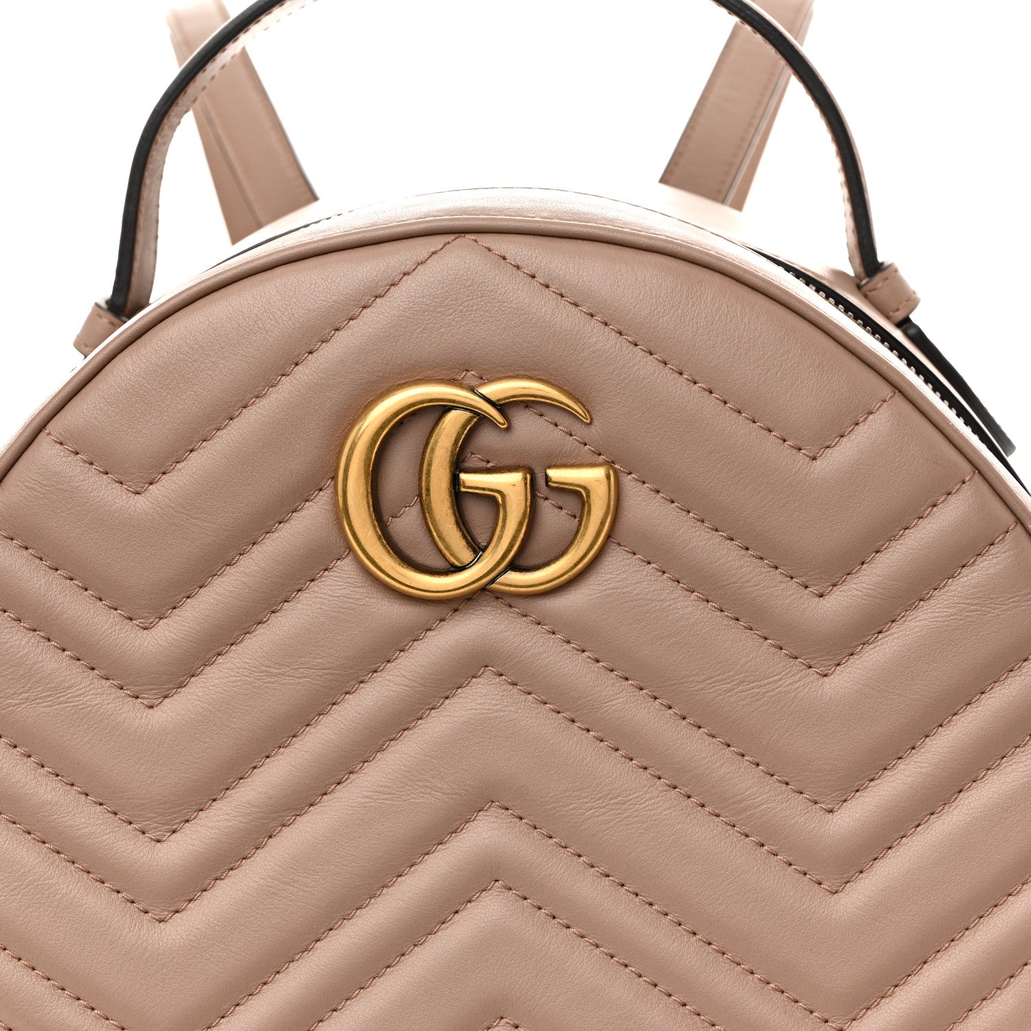 Gucci Calfskin Matelasse GG Marmont Backpack Porcelain Rose
