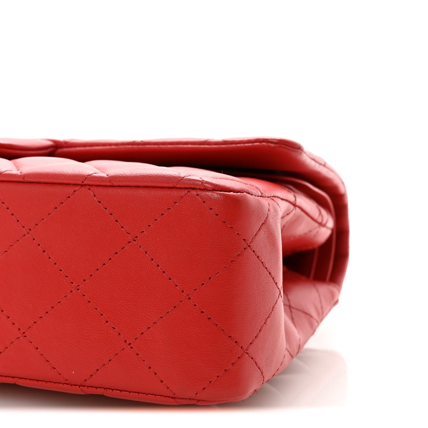 Chanel Lambskin Quilted Medium Double Flap Red