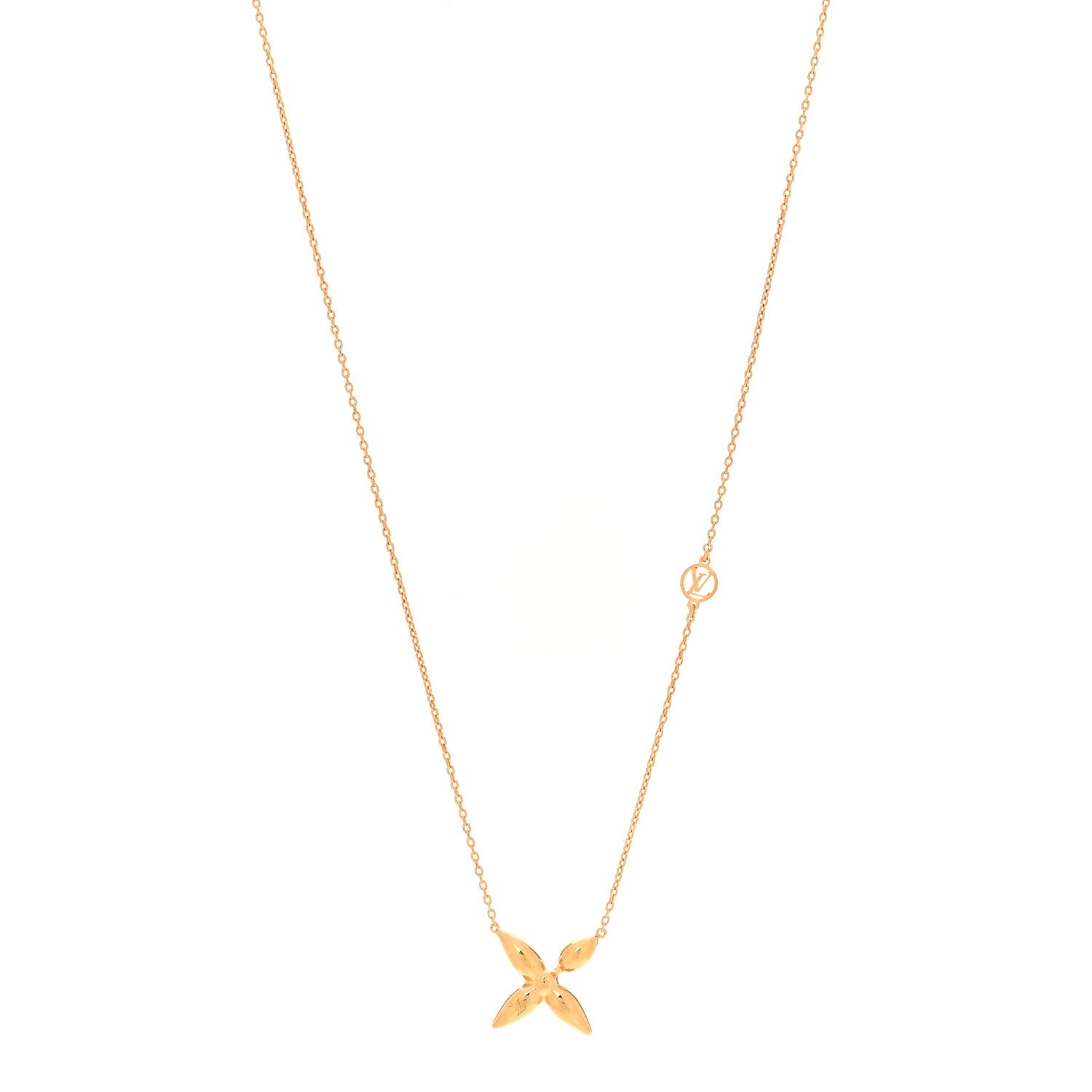 Louis Vuitton Metal Louisette Necklace Gold