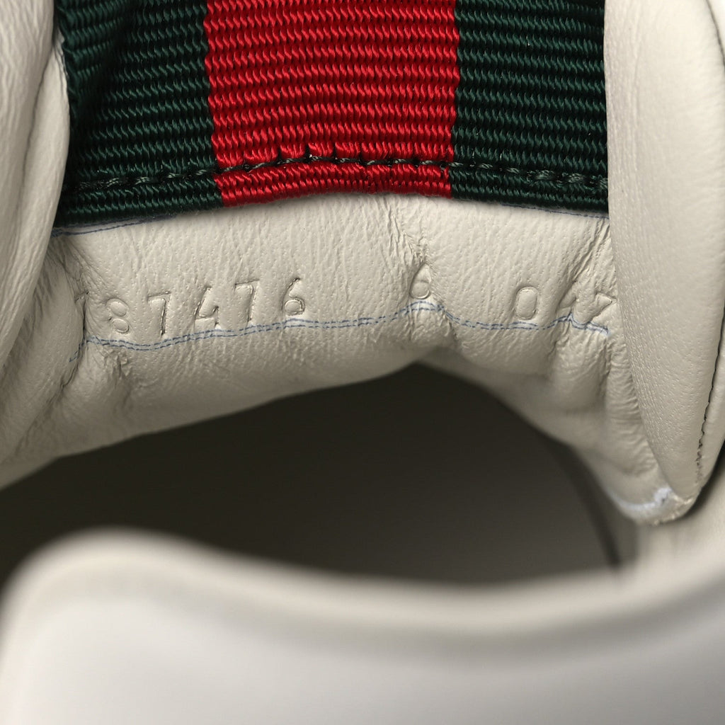 Gucci Monogram Suede Re-Web Sneakers 6 Ivory Beige Ebony