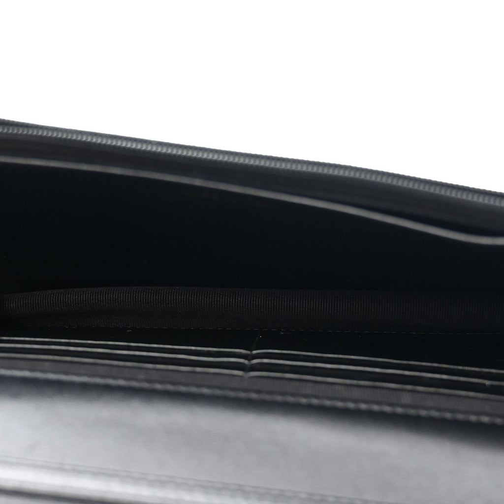 Chanel Lambskin Quilted Twisted CC Wallet On Chain WOC Black