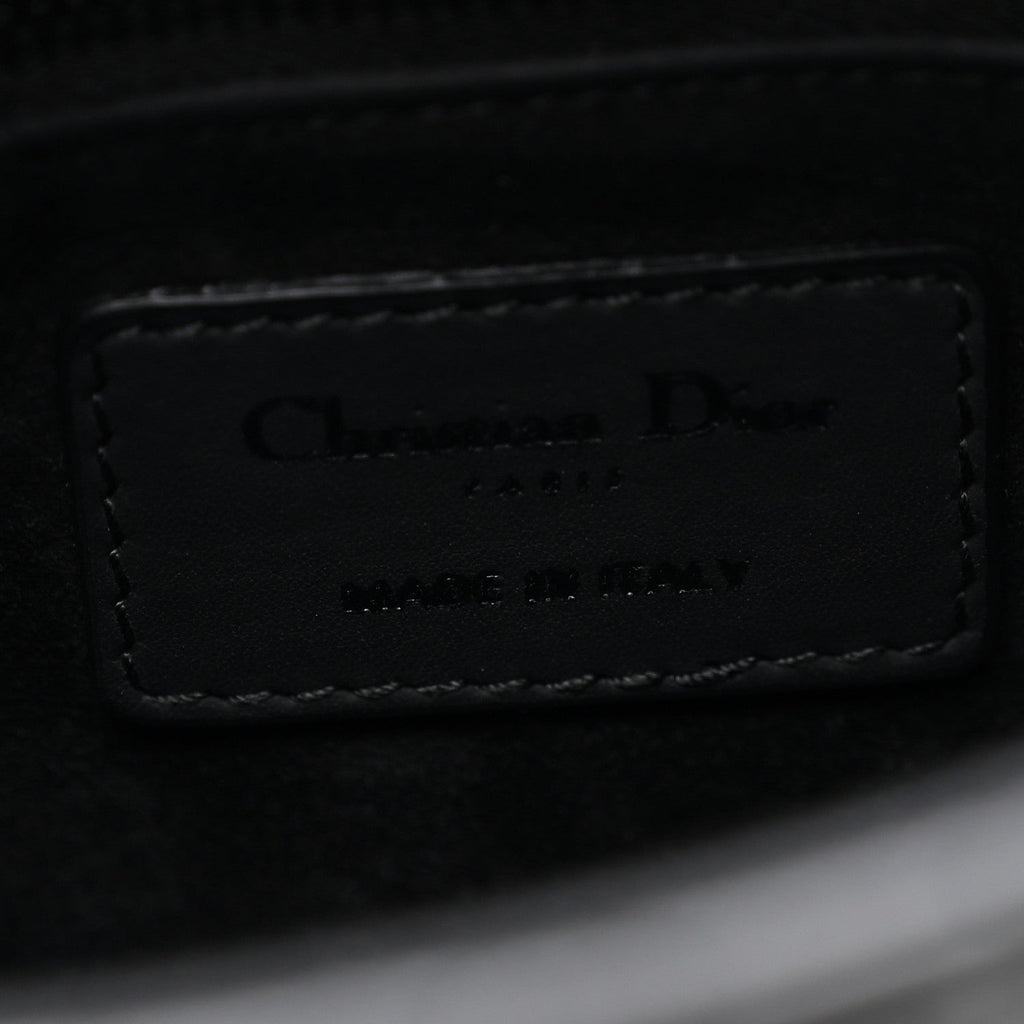 Christian Dior Ultra Matte Calfskin Cannage Mini Lady Dior Black