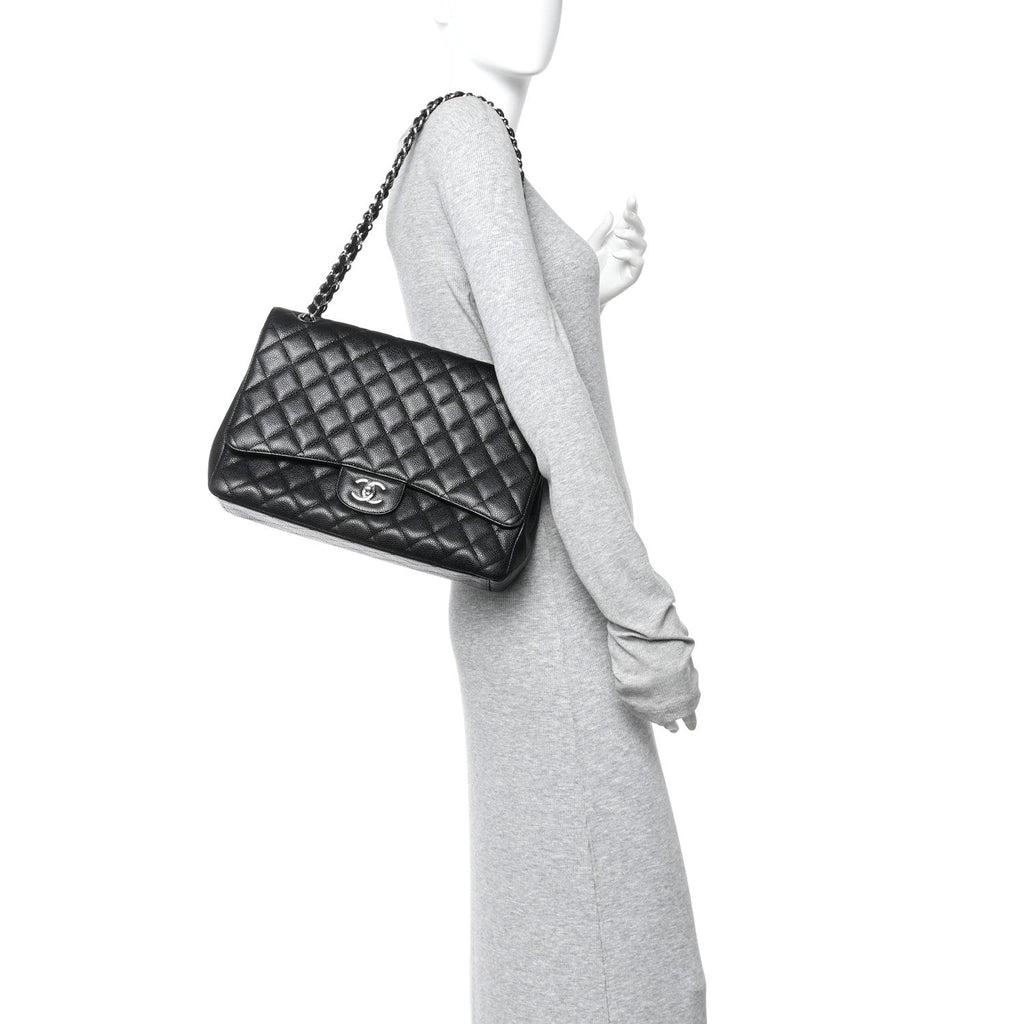 Chanel Caviar Maxi Single Flap Black