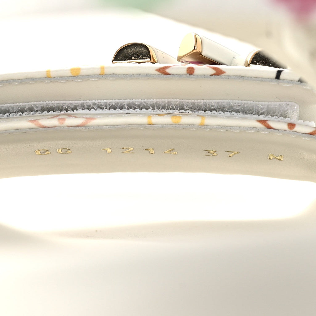 Louis Vuitton LV X TM Monogram Multicolor Sunset Flat Sandals 37 White