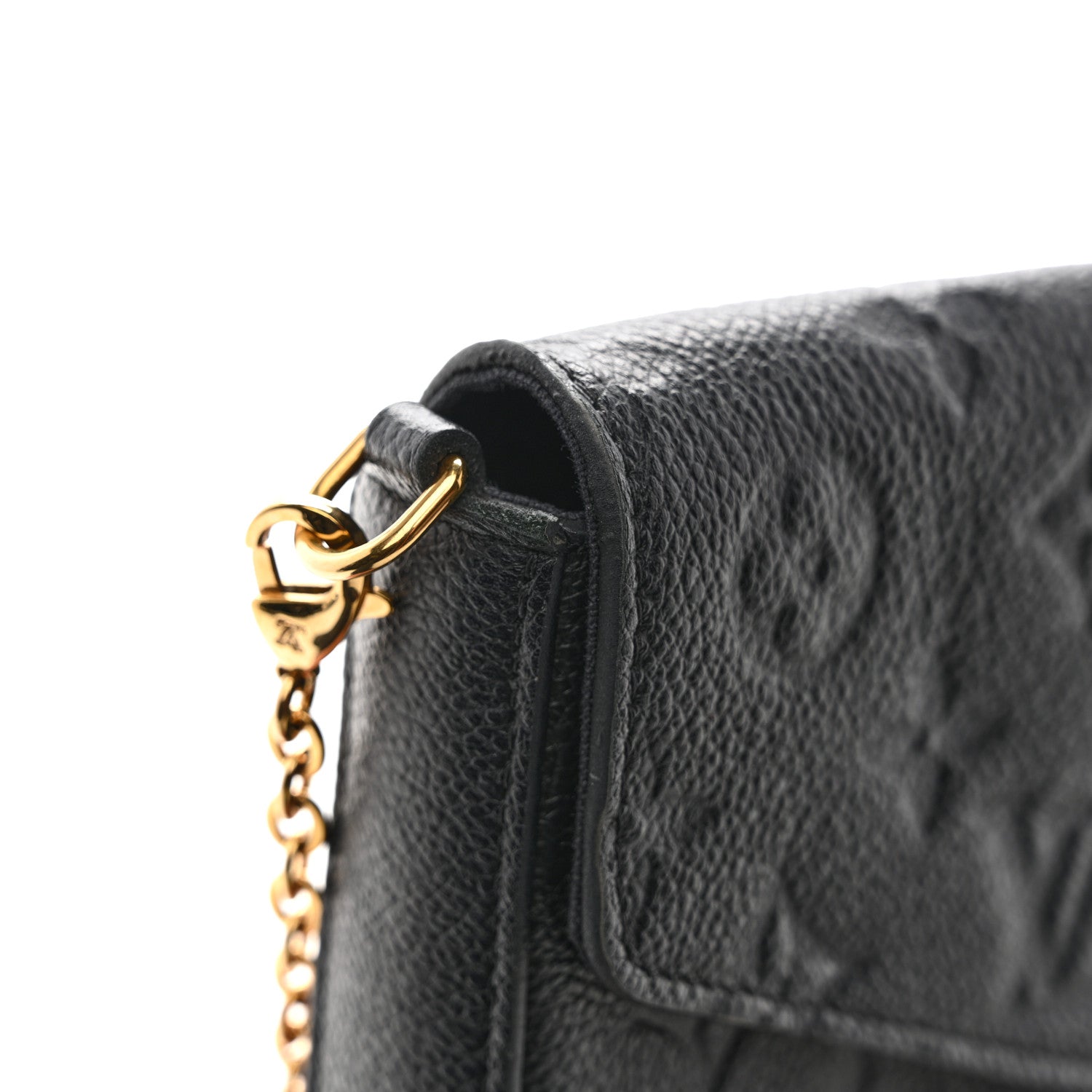 Louis Vuitton Empreinte Pochette Felicie Chain Wallet Black