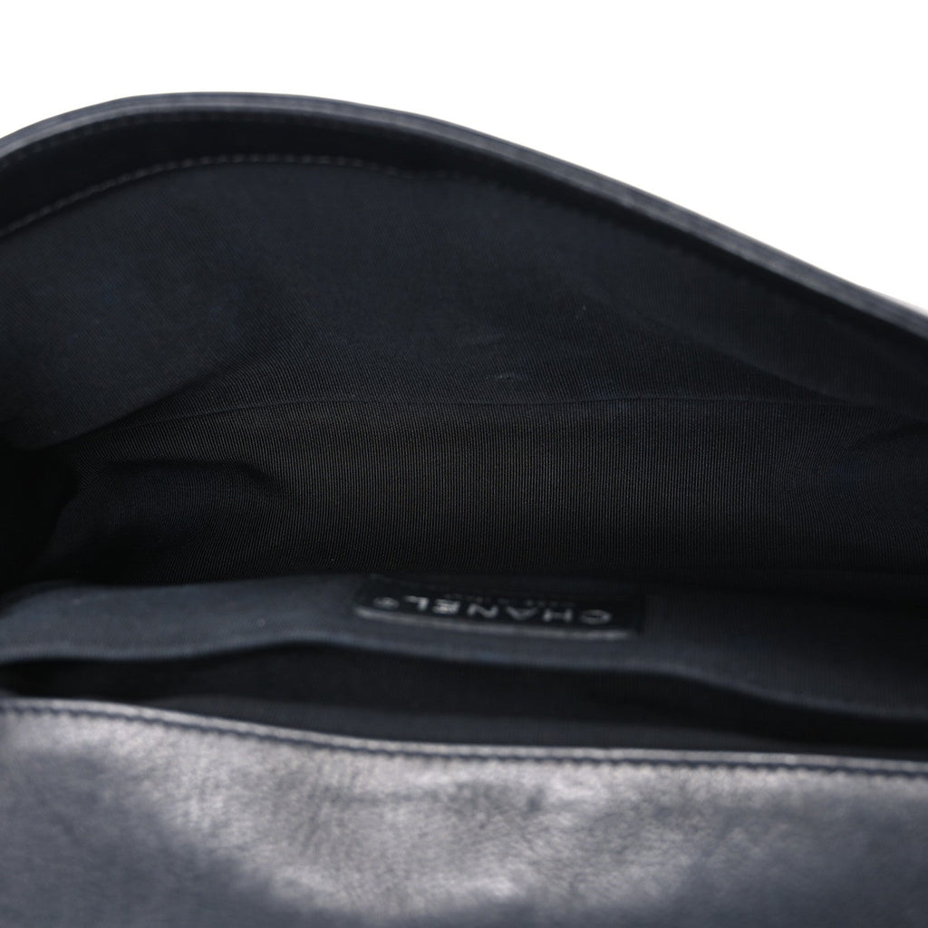 Chanel Lambskin Quilted Medium Boy Flap Black
