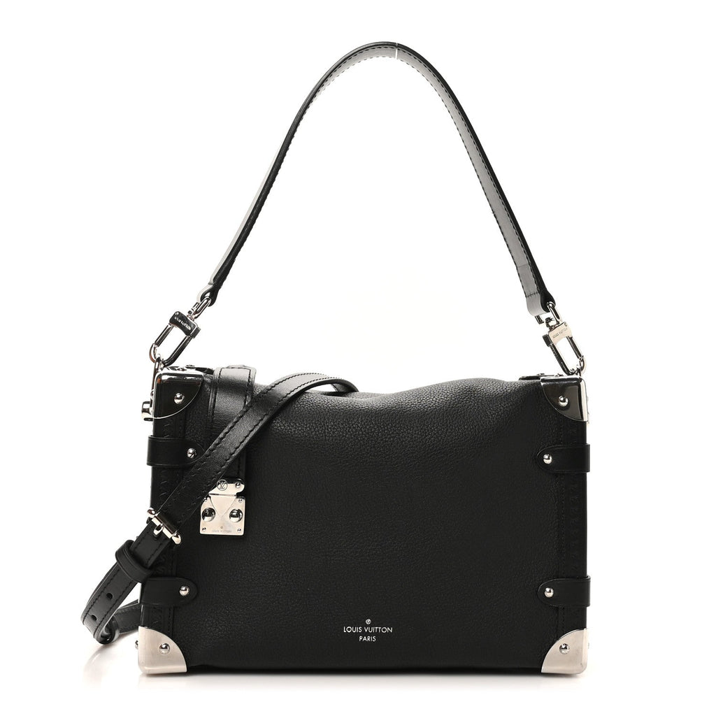 Louis Vuitton Calfskin Side Trunk MM Black