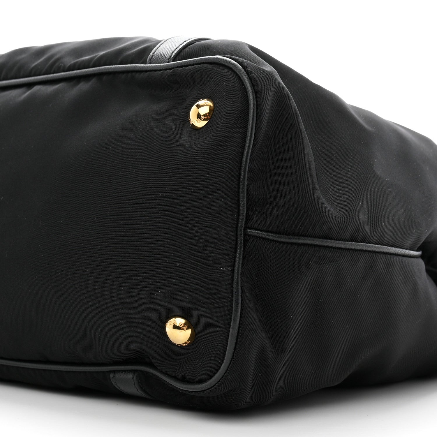 Prada Saffiano Tessuto Nylon Shopping Tote Black