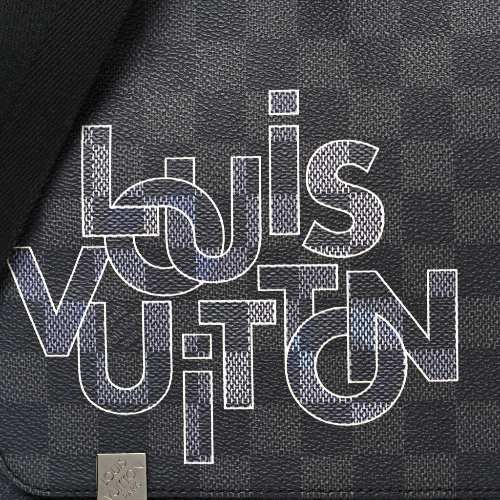 Louis Vuitton Damier Graphite Logo District PM Grey