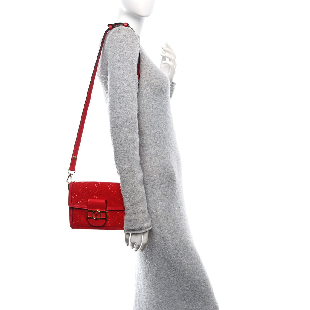 Louis Vuitton Vernis Monogram Dauphine Mini Red