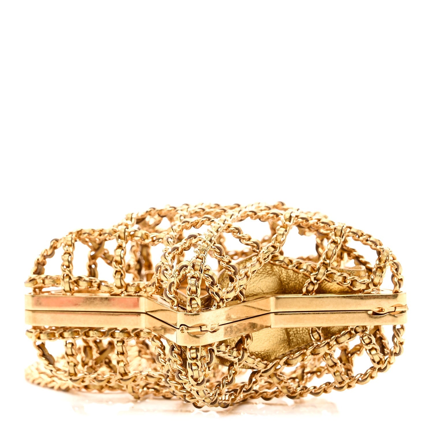 Chanel Metal CC Star Minaudiere Crossbody Gold