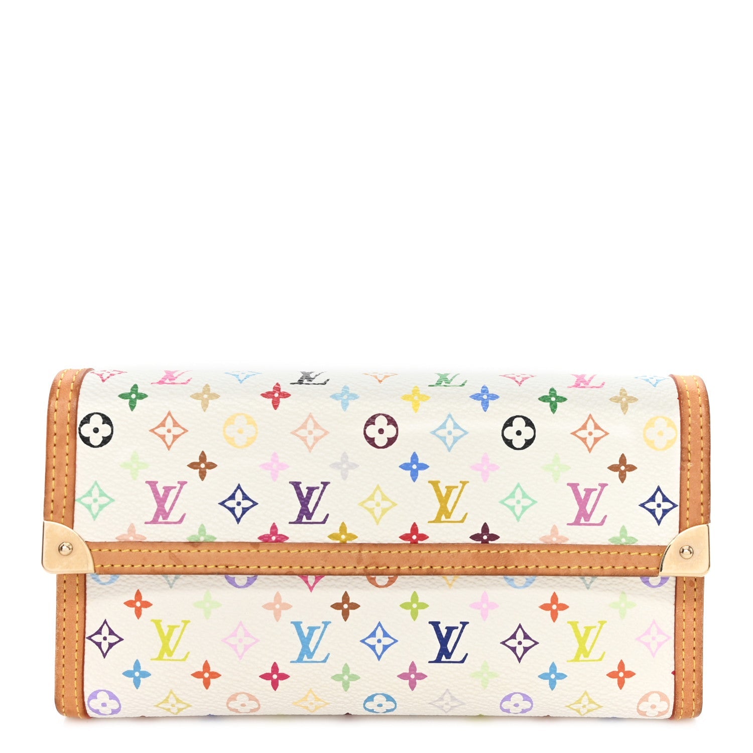 Louis Vuitton Monogram Multicolor Porte Tresor International Wallet White
